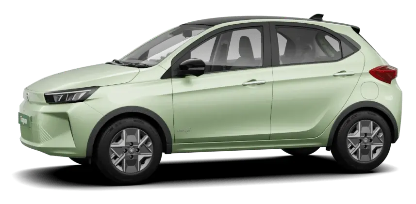 Tiago EV — Dehradun Dew / black roof